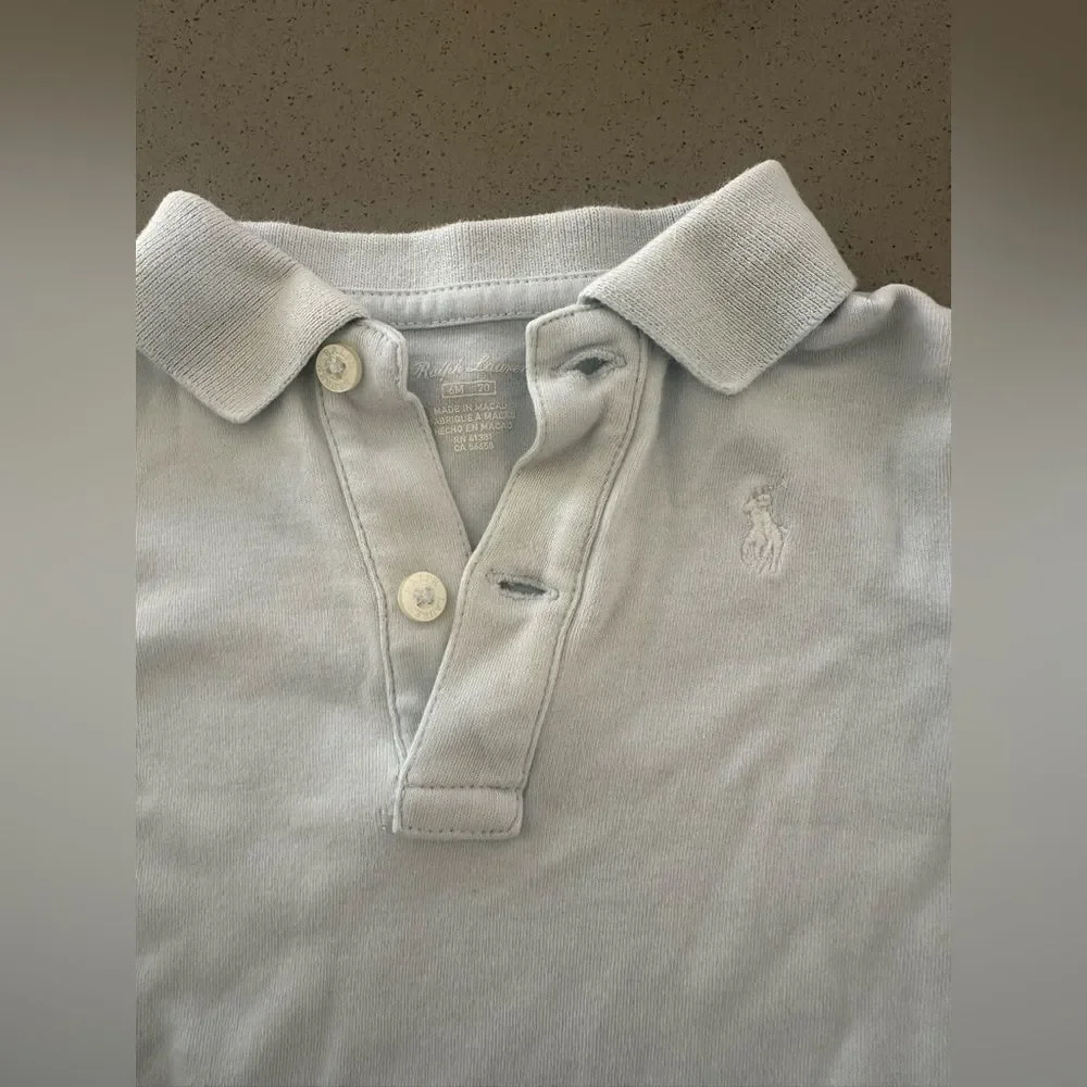 Ralph Lauren Baby Blue Short sleeve Romper size 6 months